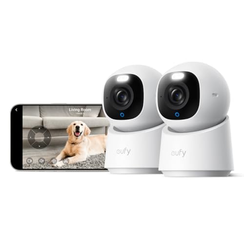 eufy Security 4K Indoor Camera E30, No Subscription, Pan and Tilt | AI Tracking, Color Night Vision, Pet/Baby/Nanny Came