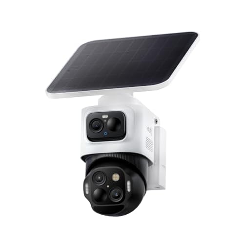 eufy Security eufyCam S4, 4K Solar Camera, 3-Lens PTZ, 360° Coverage | 8X Auto Zoom, AI Recognition & Tracking, Color Ni